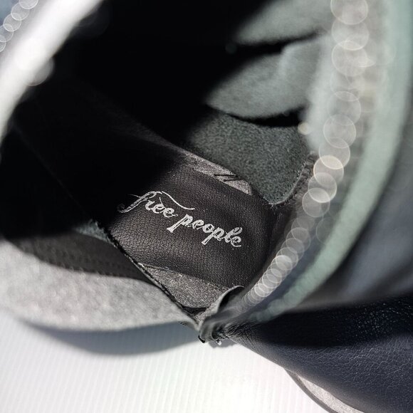 Free People Essential Slouch Boot Womens EU 36.5 Black Leather Tall Boho NEW - Picture 10 of 14